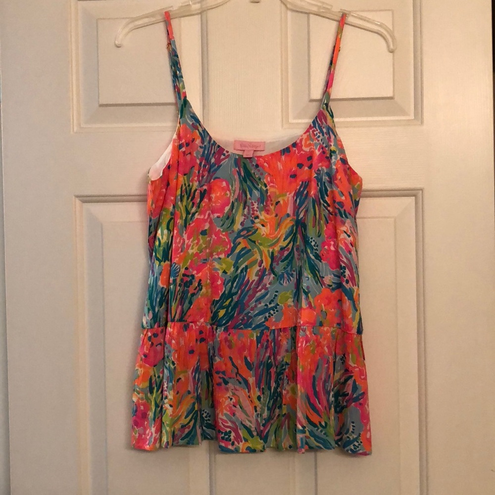 Lilly Pulitzer spaghetti strap.